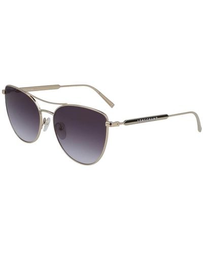 Longchamp Stilvolle metallsonnenbrille für frauen - Gelb