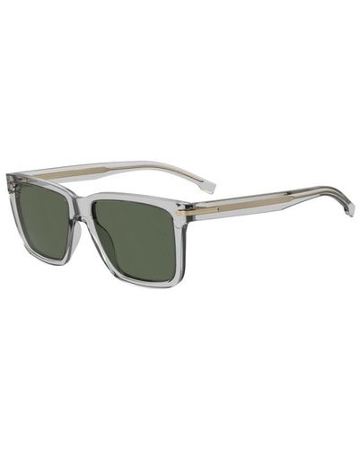 BOSS Stilvolle sonnenbrille mit grauem rahmen und grünen gläsern
