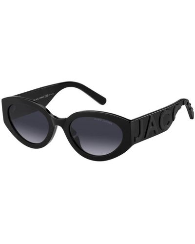 Marc Jacobs Schwarze graue sonnenbrille mit dunkelgrauen shaded gläsern