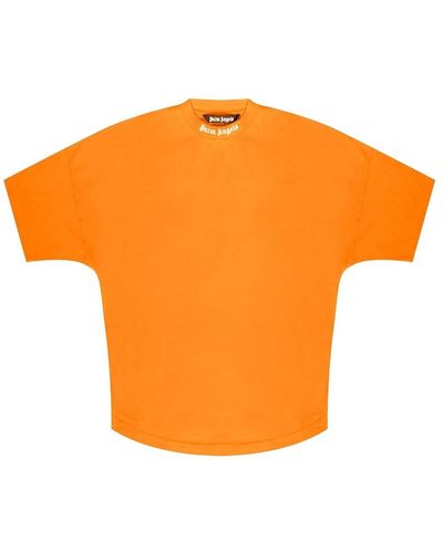Palm Angels T-shirt con logo - Arancione