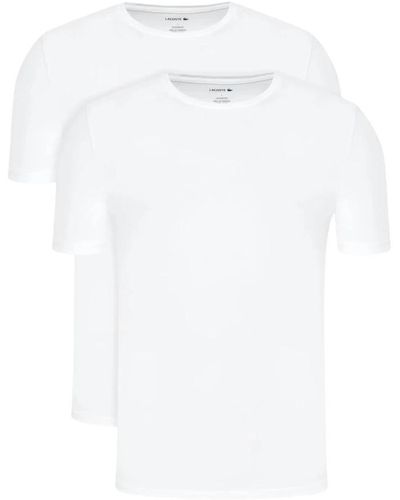 Lacoste 2er-pack stretch baumwoll t-shirts - Weiß