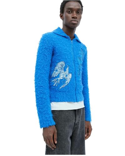 ERL Knitwear > cardigans - Bleu
