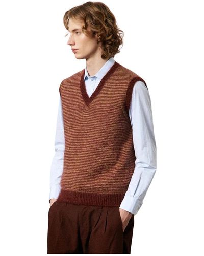 Massimo Alba Knitwear > sleeveless knitwear - Marron