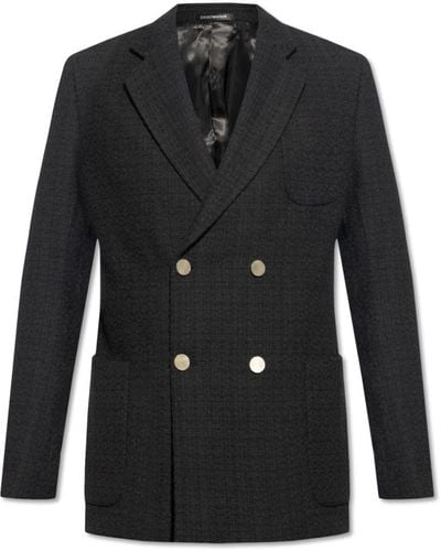 Emporio Armani Tweed blazer - Nero