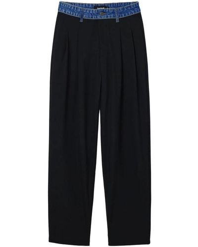 Desigual Pantalones negros con bolsillos delanteros primavera/verano
