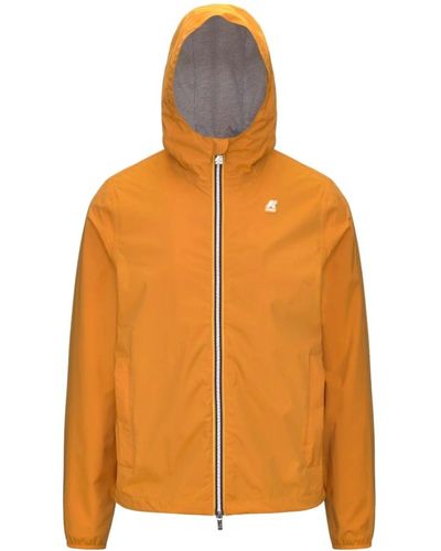 K-Way Rain jackets,winterjacke, bleiben sie warm und stilvoll mit dem pinken sweatshirt - Orange