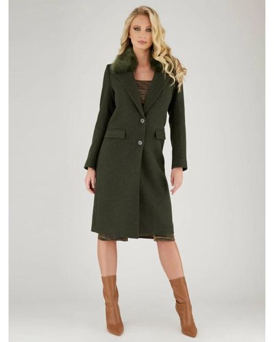 Guess Single-breasted coats - Verde