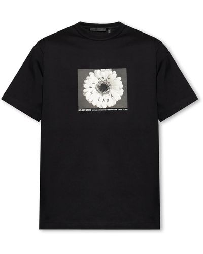 Helmut Lang Bedrucktes T-Shirt - Schwarz