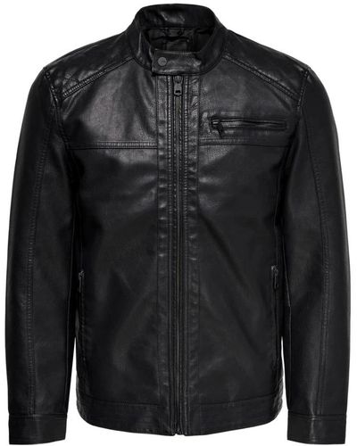 Only & Sons Leather Jackets - Black