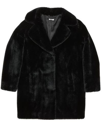 P.A.R.O.S.H. Faux Fur & Shearling Jackets - Black
