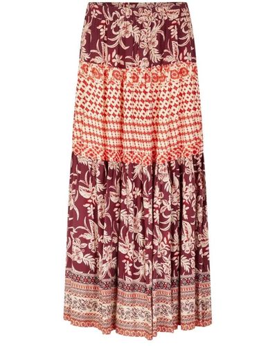 Lolly's Laundry Sunsetll maxi gonna rossa - Rosso