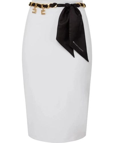Elisabetta Franchi Midi Skirts - White