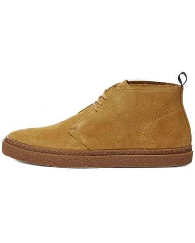 Fred Perry Lace-Up Boots - Brown