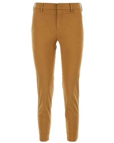 PT Torino Trousers > slim-fit trousers - Marron