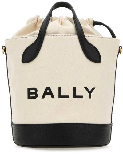 Bally Canvas bar bucket bag - Nero