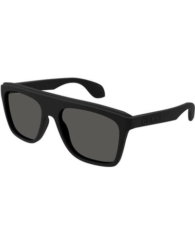 Gucci Gafas de sol cuadradas lentes gris oscuro - Negro