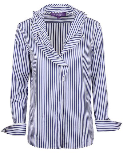 Ralph Lauren Annora-long sleeve-blouse - Blu