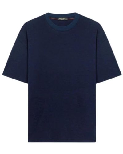 Loro Piana Luxuriöses cashmere seiden t-shirt - Blau