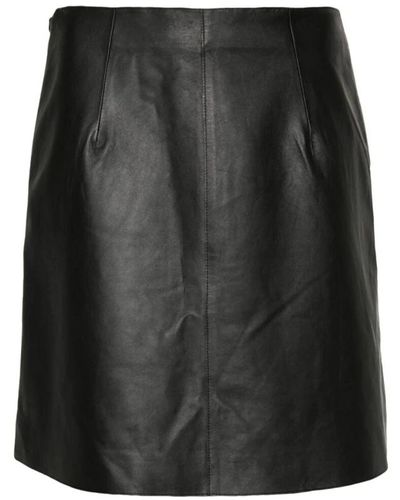 By Malene Birger Skirts > leather skirts - Noir