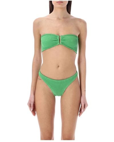 Reina Olga Grünes strapless bikini-set