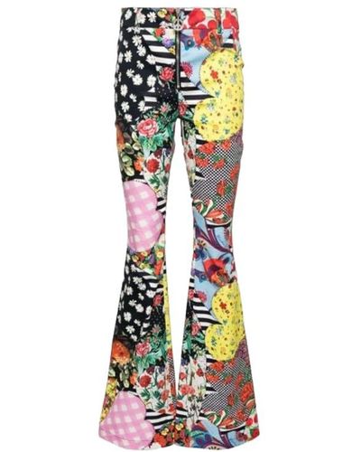 Moschino Pantaloni a zampa - Multicolore