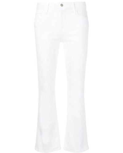 FRAME Straight Jeans - White