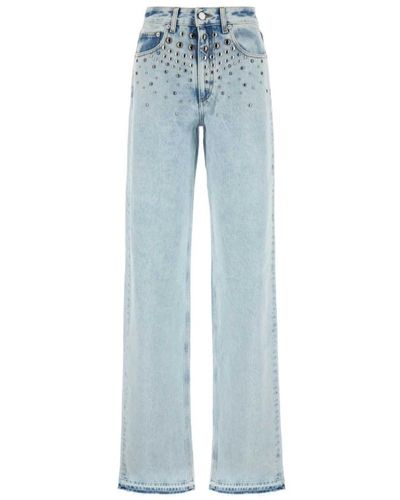 Alessandra Rich Jeans denim clásicos - Azul