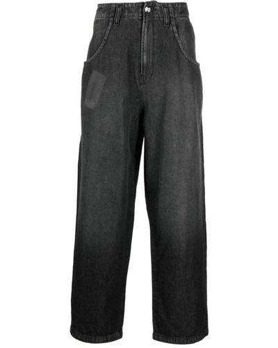 Bluemarble Rauchschwarze wide-leg jeans - Grau