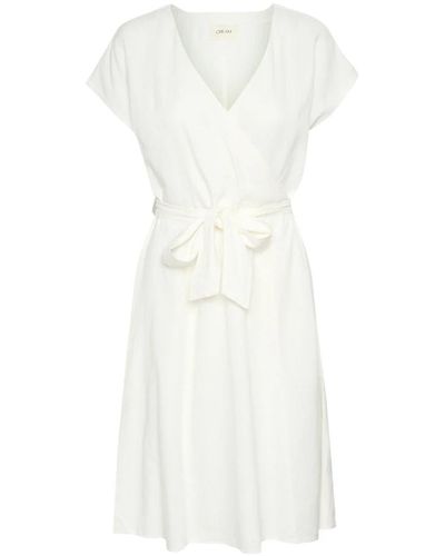 Cream Dresses > day dresses > short dresses - Blanc