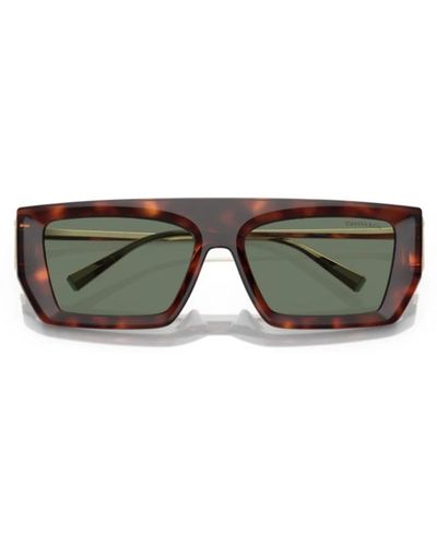 Tiffany & Co. Mutige rechteckige sonnenbrille - Grün