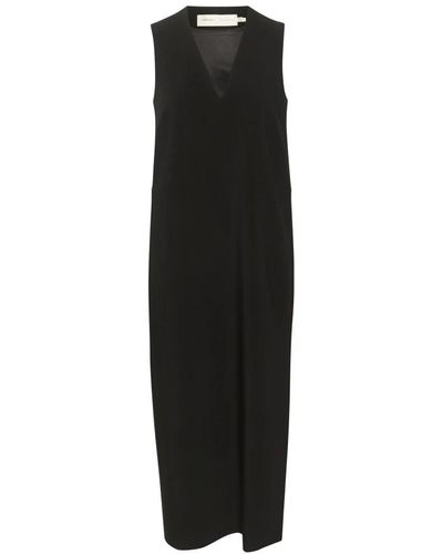 Inwear Einfaches v-ausschnitt kleid in schwarz