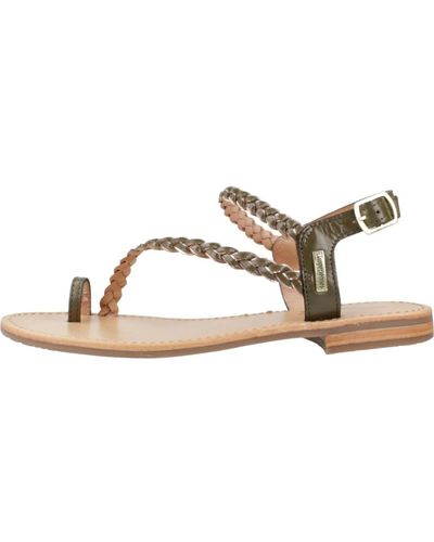 Les Tropeziennes Shoes > sandals > flat sandals - Métallisé