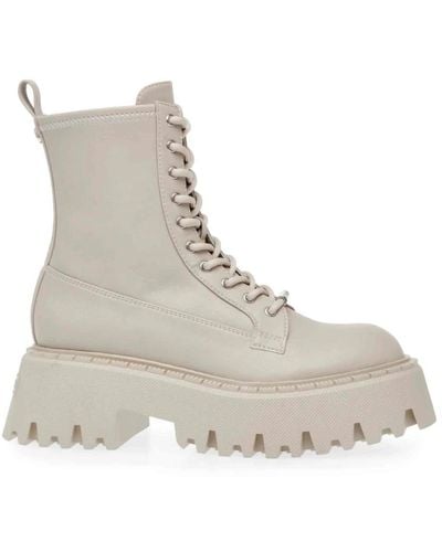 Steve Madden Lace-Up Boots - Grey