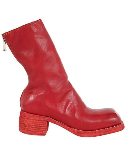 Guidi Ankle Boots - Red