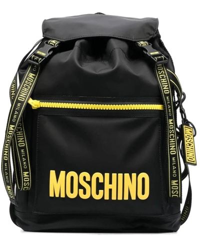Moschino Recycelter logo-druck rucksack - Schwarz