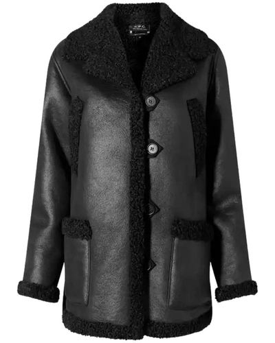 A.P.C. Jackets > leather jackets - Noir