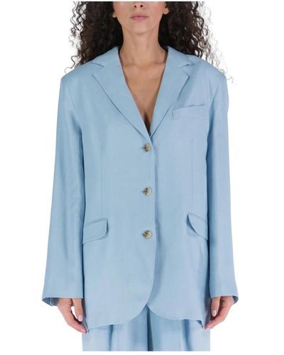 Loulou Studio Giacca blazer lino e viscosa - Blu