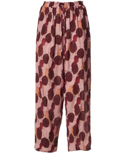 Manila Grace Wide Trousers - Red