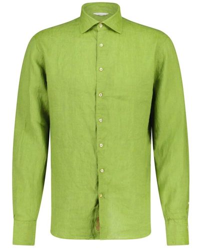 Stenströms Camicia casual in lino per uomo - Verde