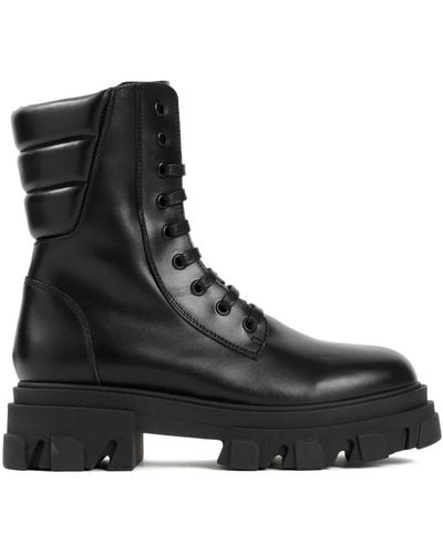Gia Borghini Schwarze ankle boots militärinspiriertes design