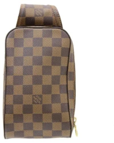 Louis Vuitton Borsa a tracolla louis vuitton in tela marrone usata
