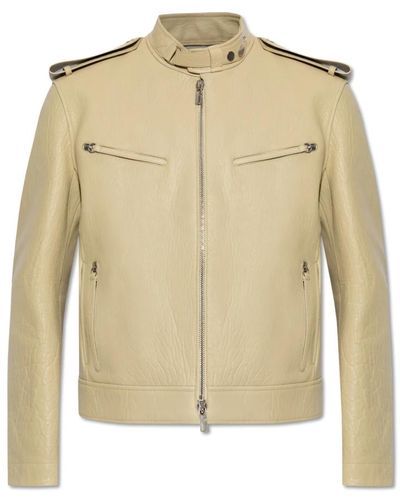 Burberry Jackets > leather jackets - Neutre