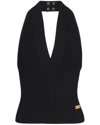 Balmain Knit backless top - Negro