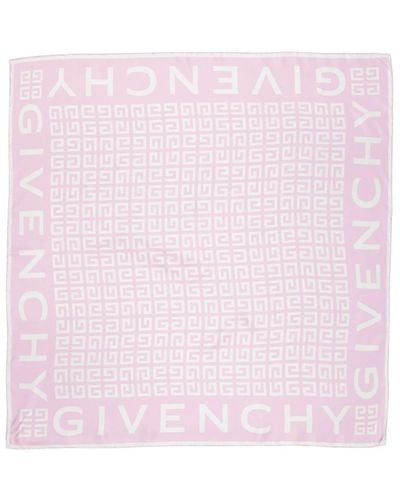 Givenchy Seidenschal mit 4g-druck - Pink