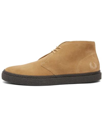 Fred Perry Lace-Up Boots - Brown