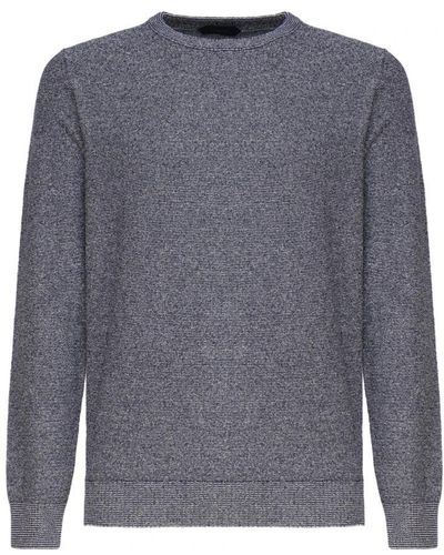 Zanone Round-Neck Knitwear - Grey