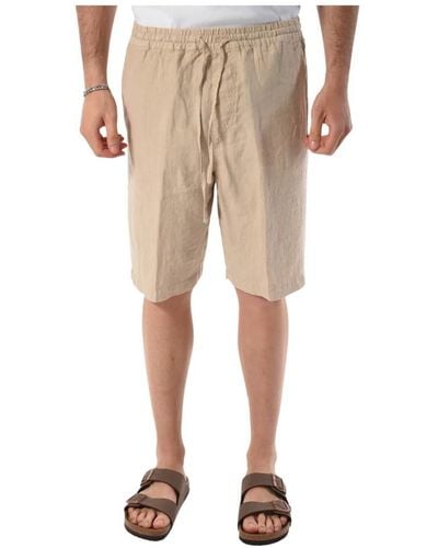 120% Lino Casual linen shorts - Natur