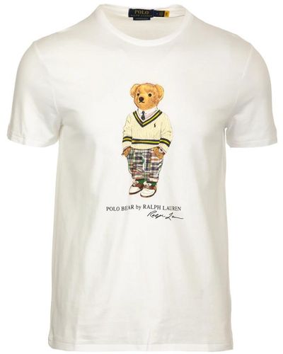 Polo Ralph Lauren Große Größen - Jersey-T-Shirt mit Polo Bear - Weiß