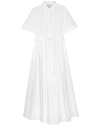 Sara Roka Elegantes langes kleid in weiß