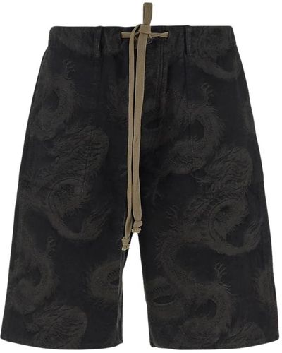 Uma Wang Bedruckte shorts - Schwarz